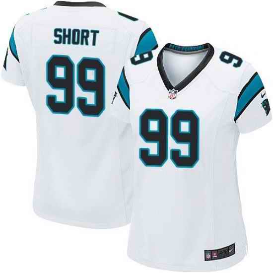 Nike Panthers #99 Kawann Short White Womens Stitched NFL Elite Jersey